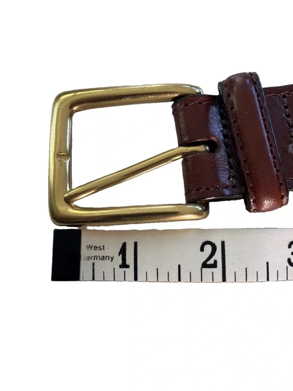 Vintage Brighton 98067 Brown Braided Leather Belt Sz 36 Solid Brass Buckle Nice